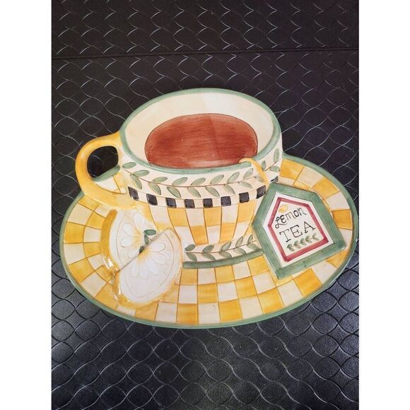 Debbie Mumm Sunny Country Kitchen Lemons Platter - Picture 1 of 6